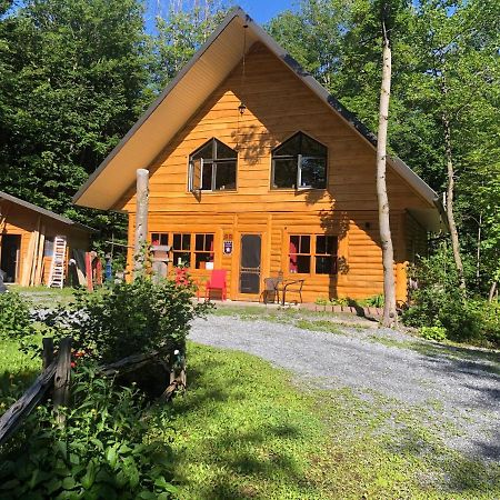 Vila Chalet En Bois Rond Sainte-Marie Exteriér fotografie