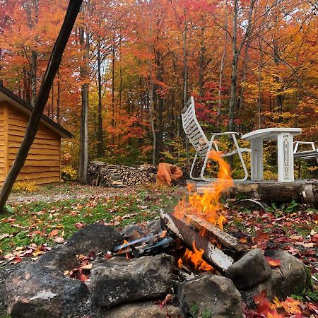 Vila Chalet En Bois Rond Sainte-Marie Exteriér fotografie