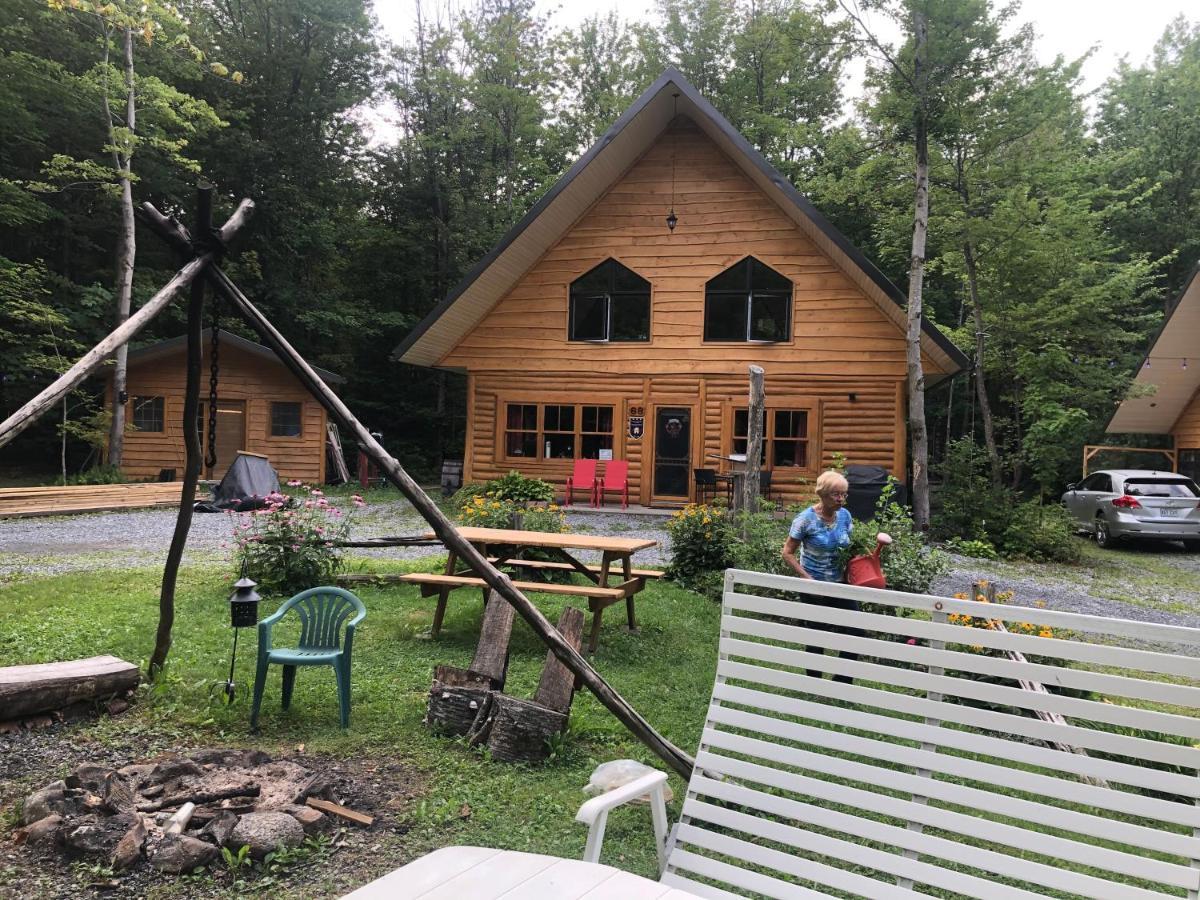 Vila Chalet En Bois Rond Sainte-Marie Exteriér fotografie