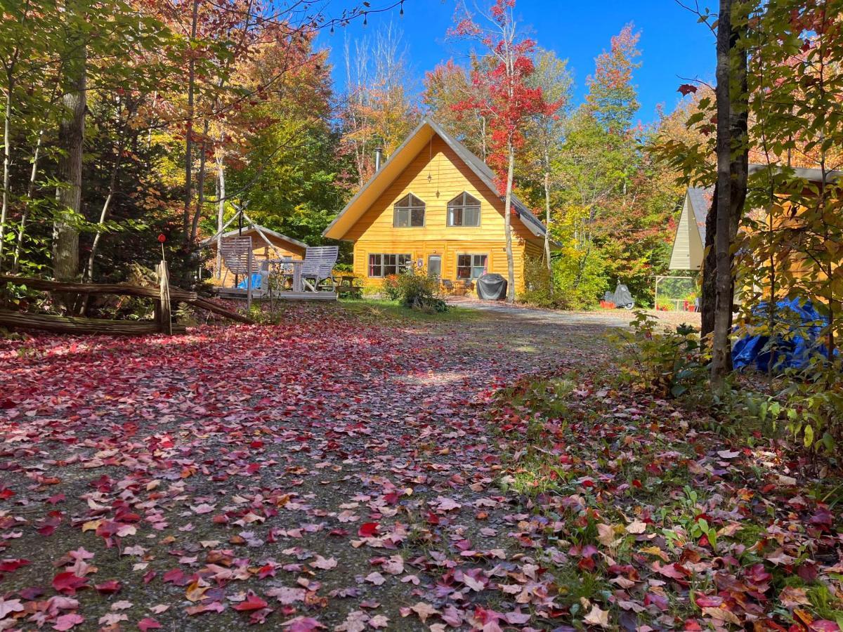 Vila Chalet En Bois Rond Sainte-Marie Exteriér fotografie